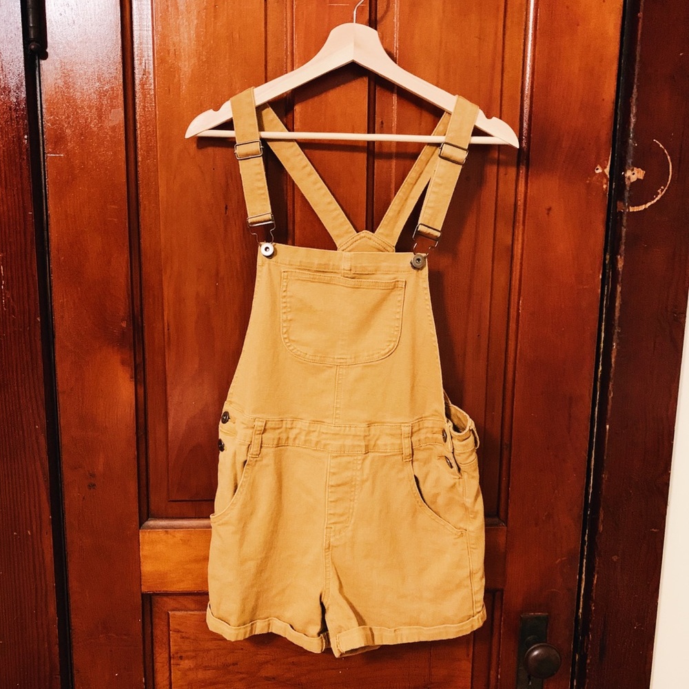 Yellow ModCloth Overall Shorts